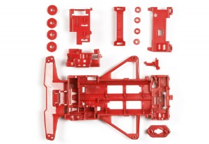 TAMIYA 1/32 迷你四驅車 FM 強化底盤 紅色